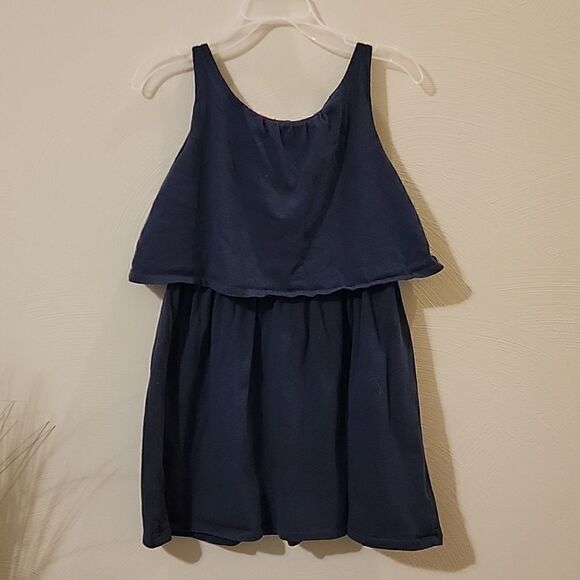 OSHKOSH B'GOSH OKBG NAVY BLUE SLEEVELESS DRESS, SIZE 7 - Picture 1 of 7